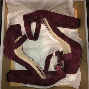 Burgundy Strap heels